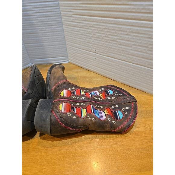 Ariat Desert Diva Leather Western 10023077 Youth Size 5 Colorful Embroidery - Picture 5 of 11